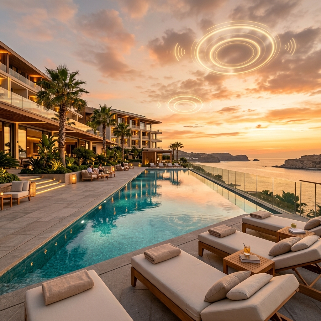 Wide Angle Hotel Infinity Pool Terrace Atmosphere